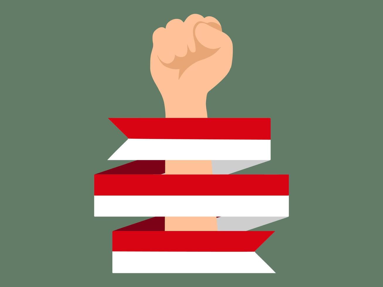 Indonesian Flag Independence Day Illustration vector
