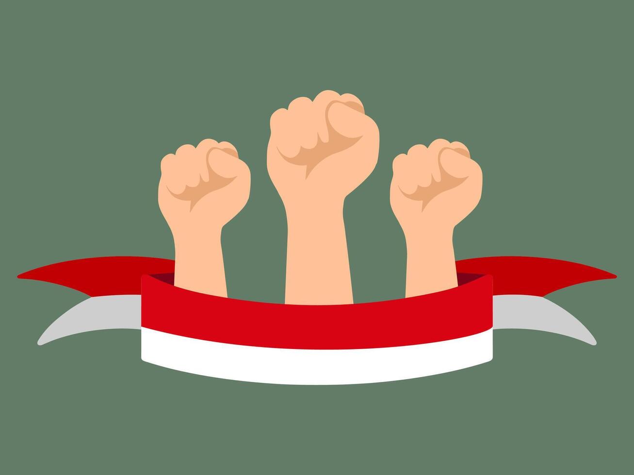 Indonesian Flag Independence Day Illustration vector