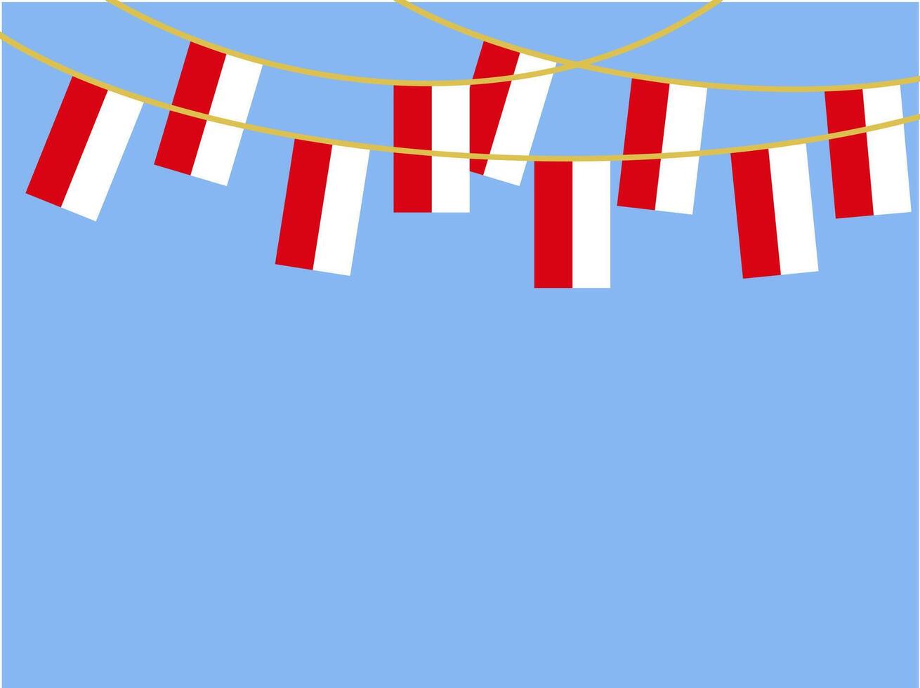 Red White Flag with Line vector