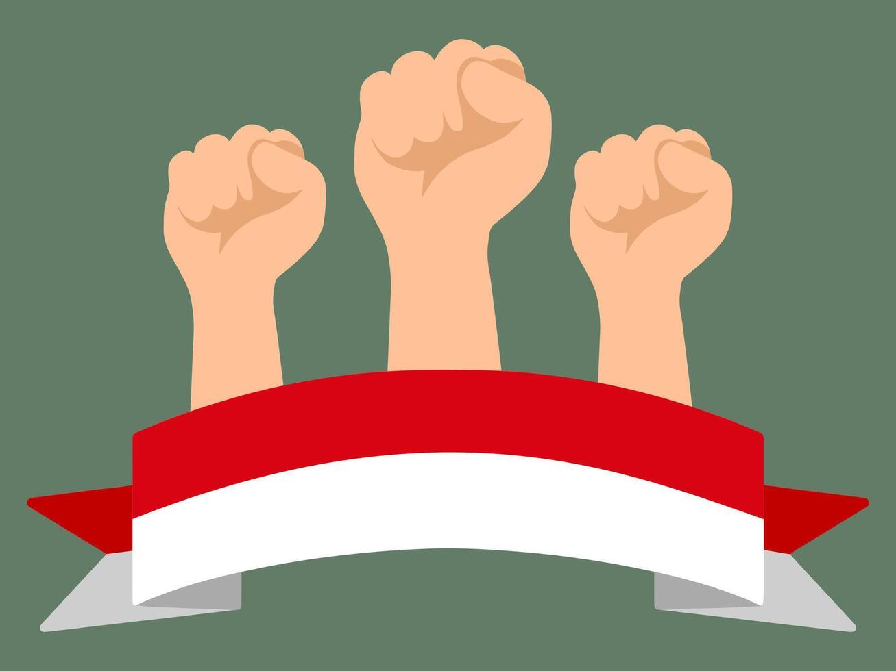 Hand with Indonesian Flag Illustration vector