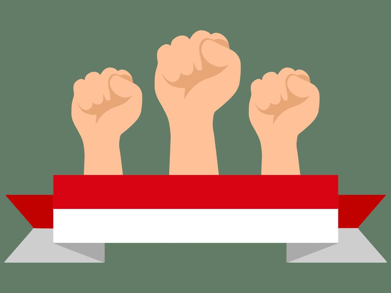 Hand with Indonesian Flag Illustration vector