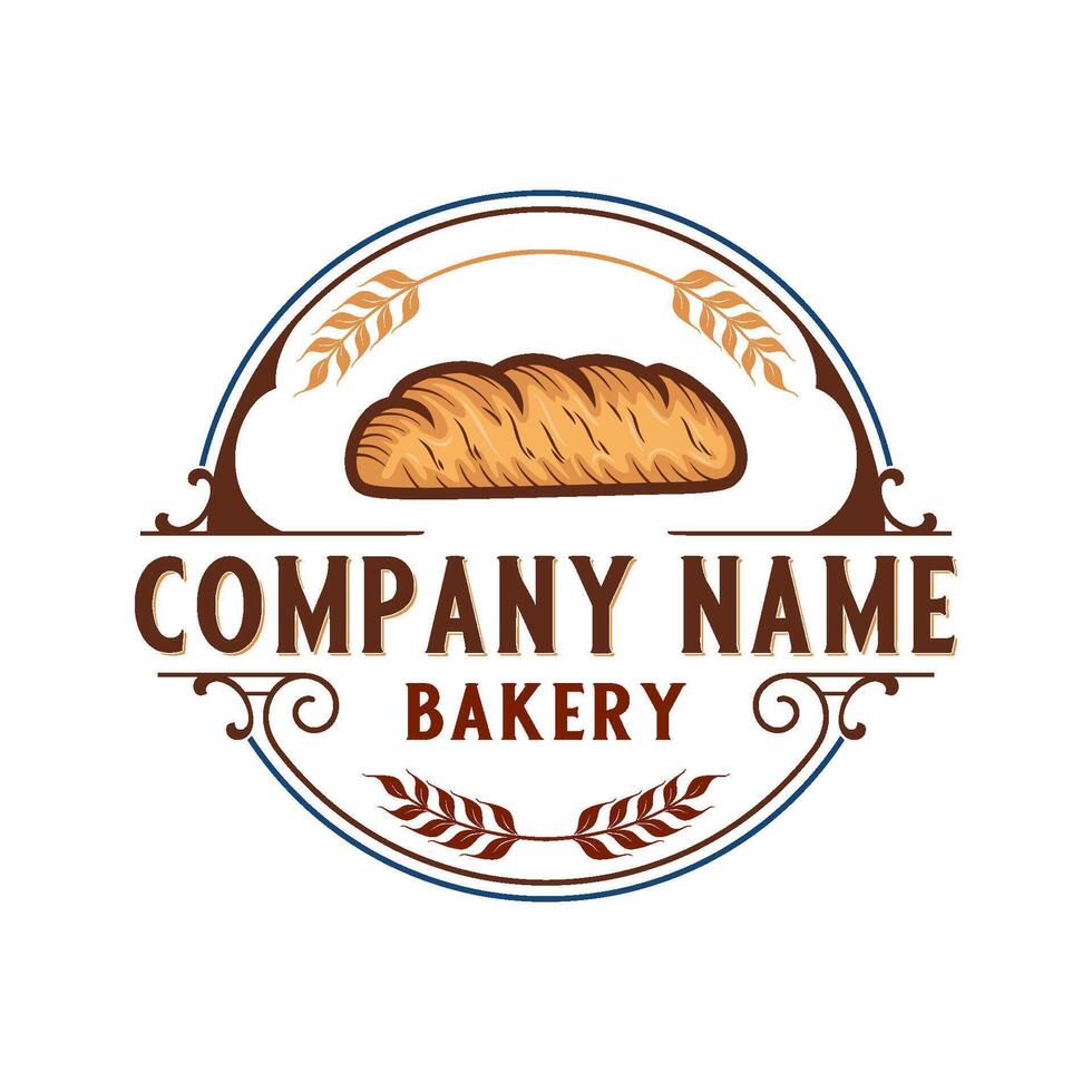 bread design logo. bread concept with wheat for bakery business. vector