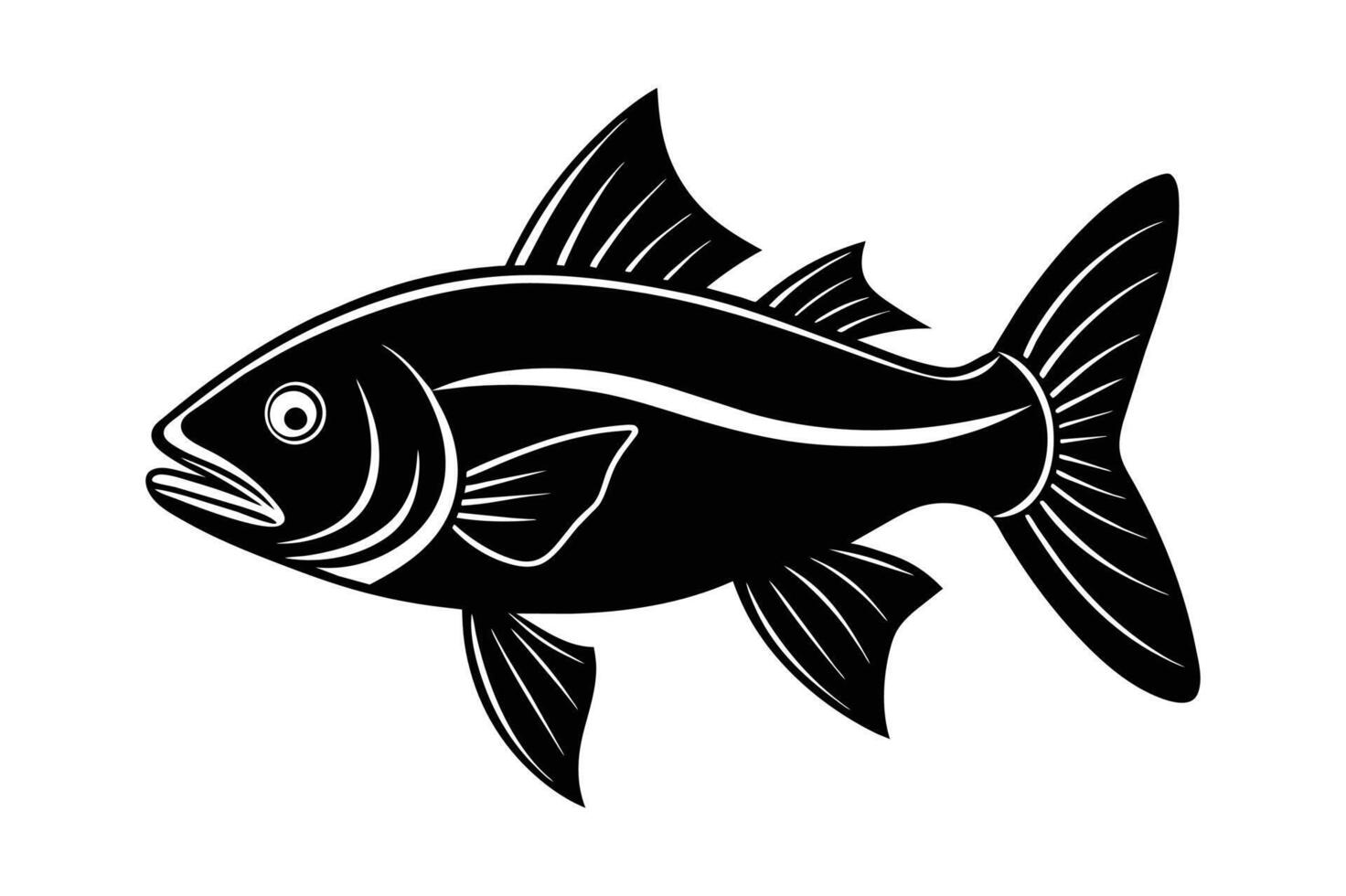 fish silhouette illustration vector