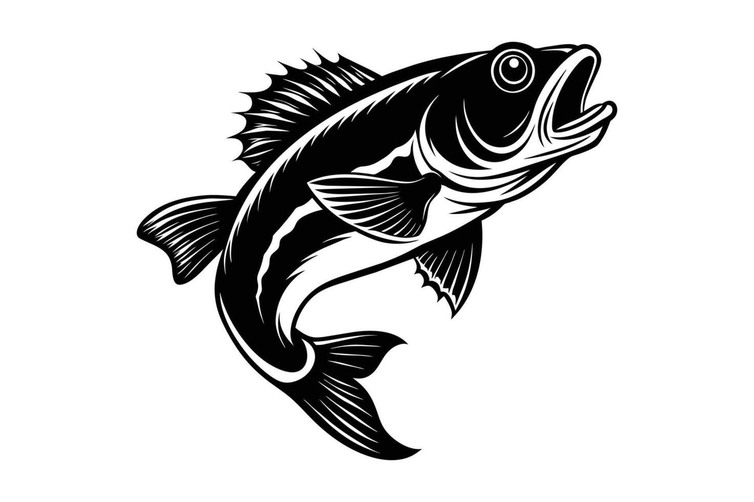 fish silhouette illustration vector