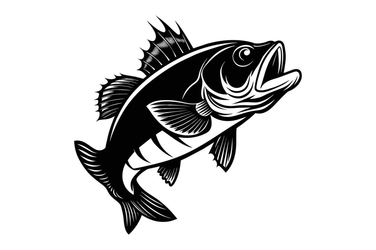 fish silhouette illustration vector