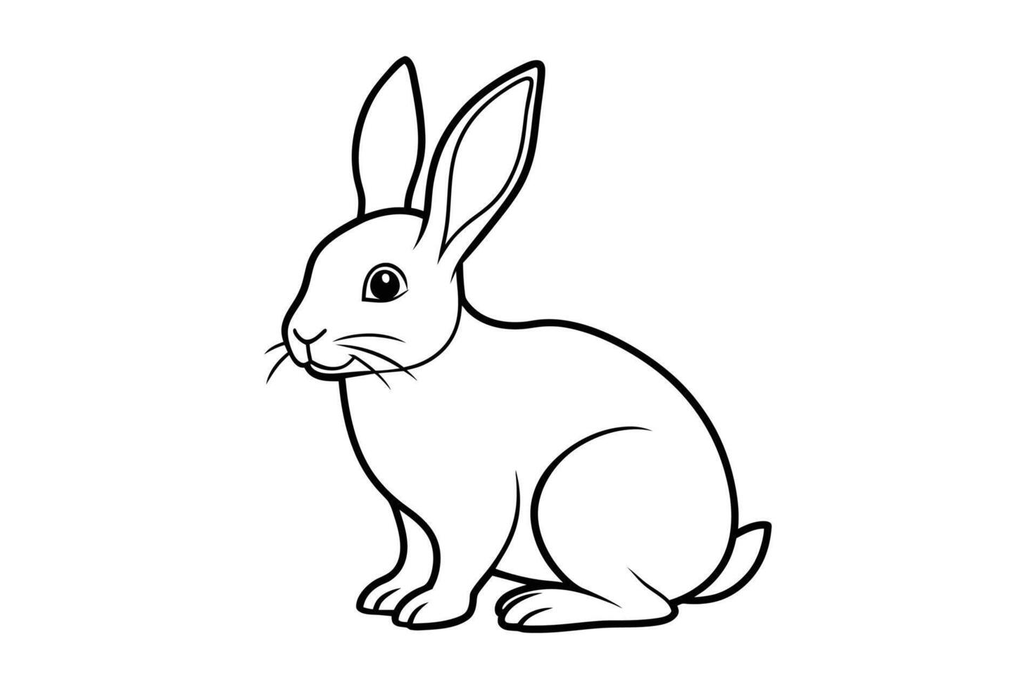 rabbit silhouette illustration vector