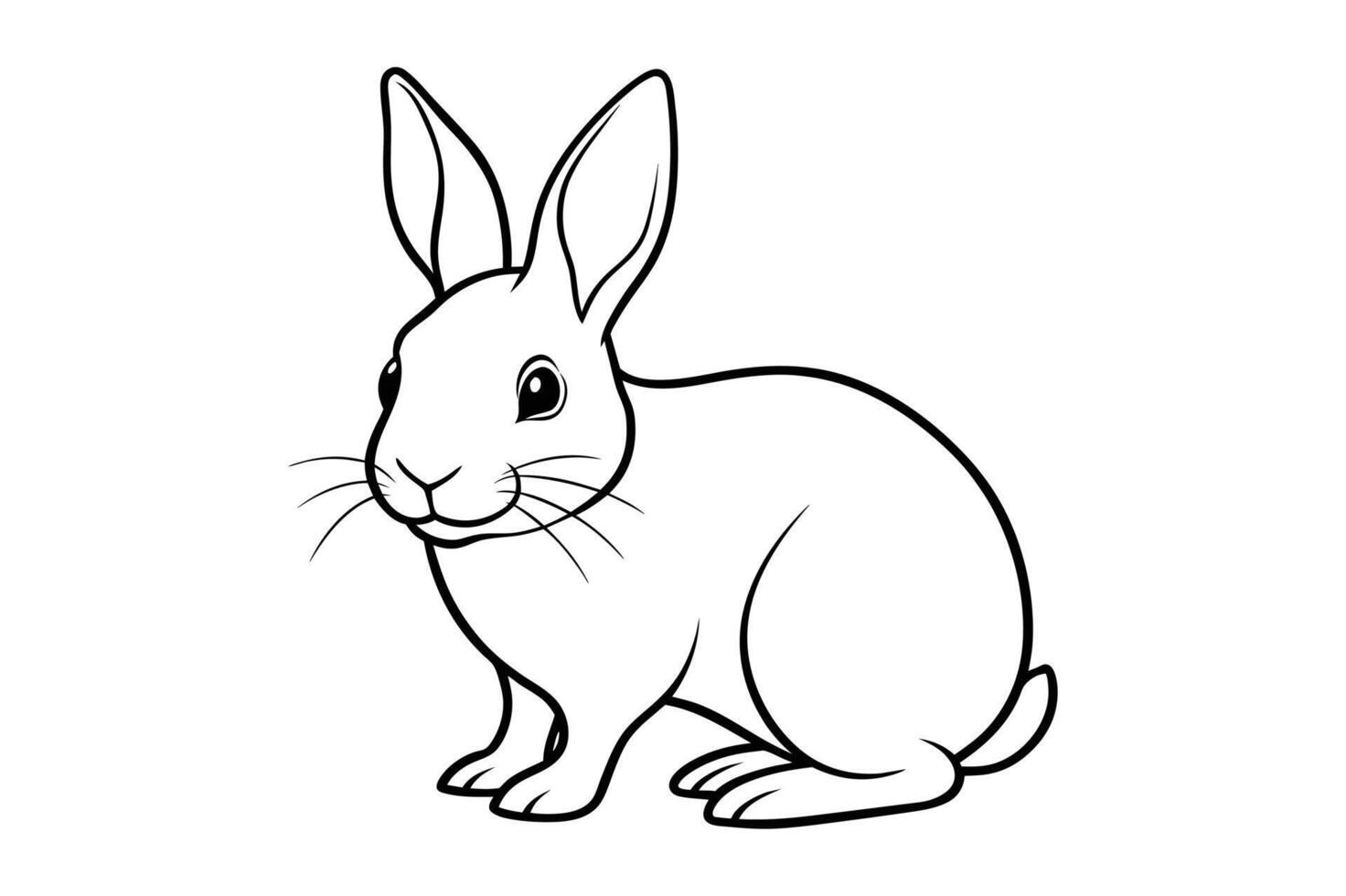 rabbit silhouette illustration vector