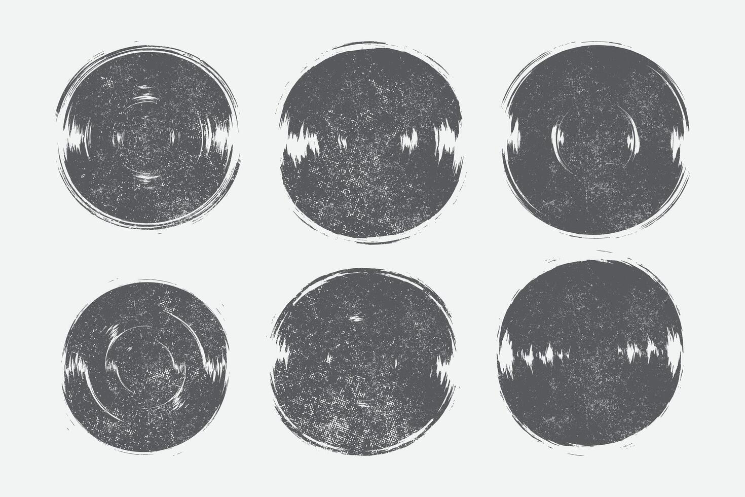 abstract oval shape with grunge texture inside vector