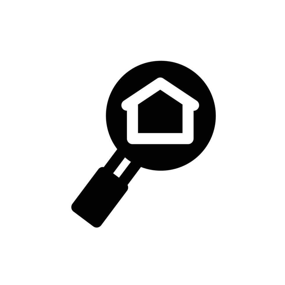 Find home icon solid style vector