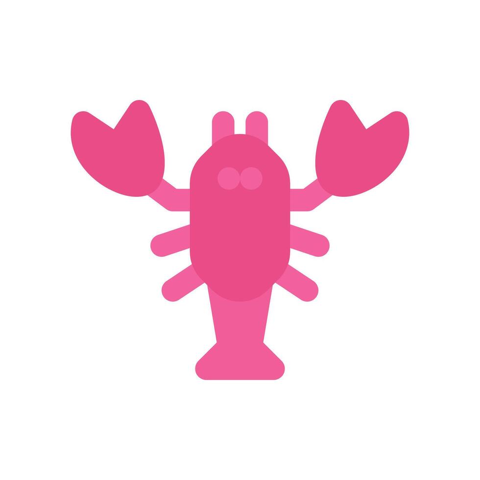 Lobster icon flat style vector