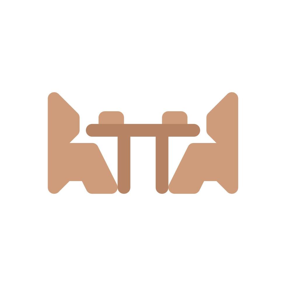 table dinner icon flat style vector