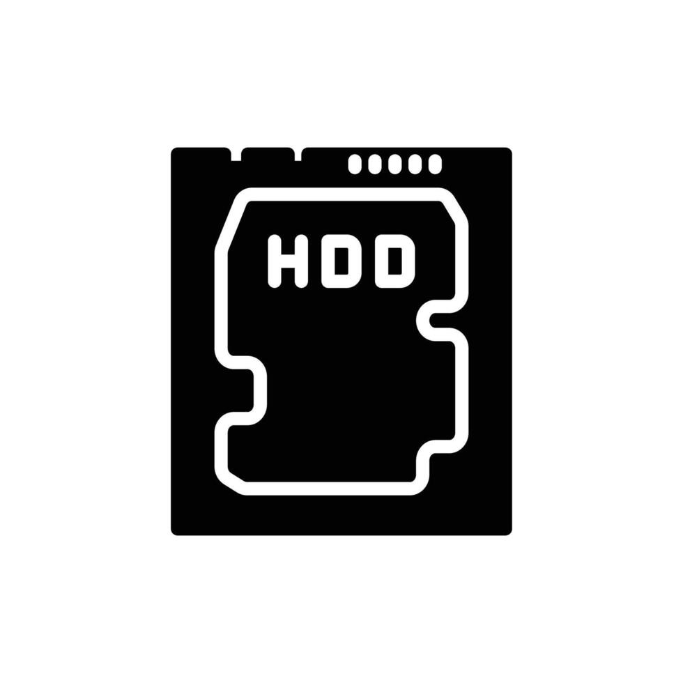 hdd icon solid style vector
