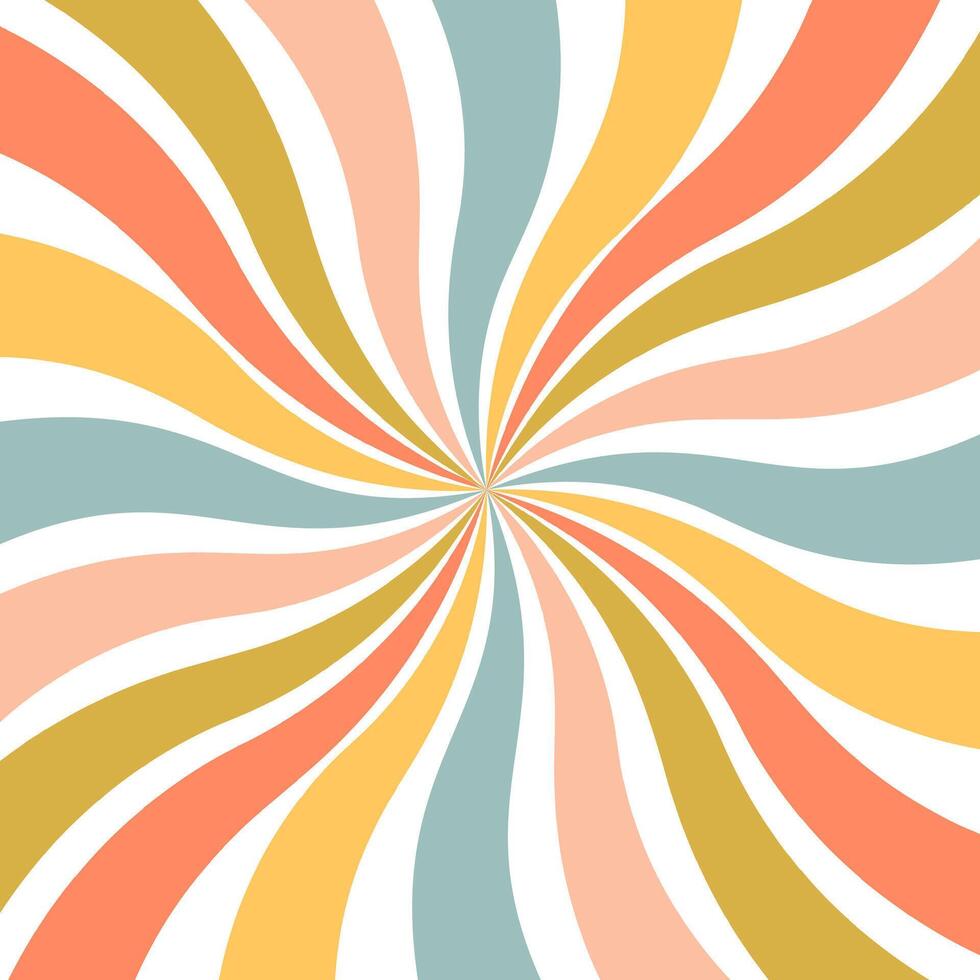 Abstract background 70s retro perspective lines background. Vintage colourful stripes banner, backdrop. vector