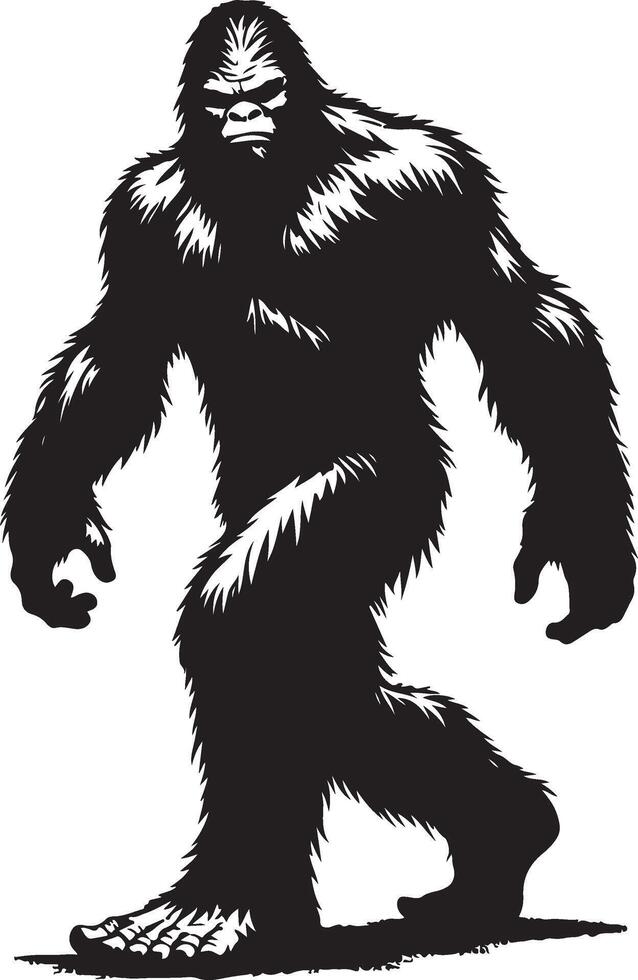Bigfoot silhouettes Flat silhouette design vector
