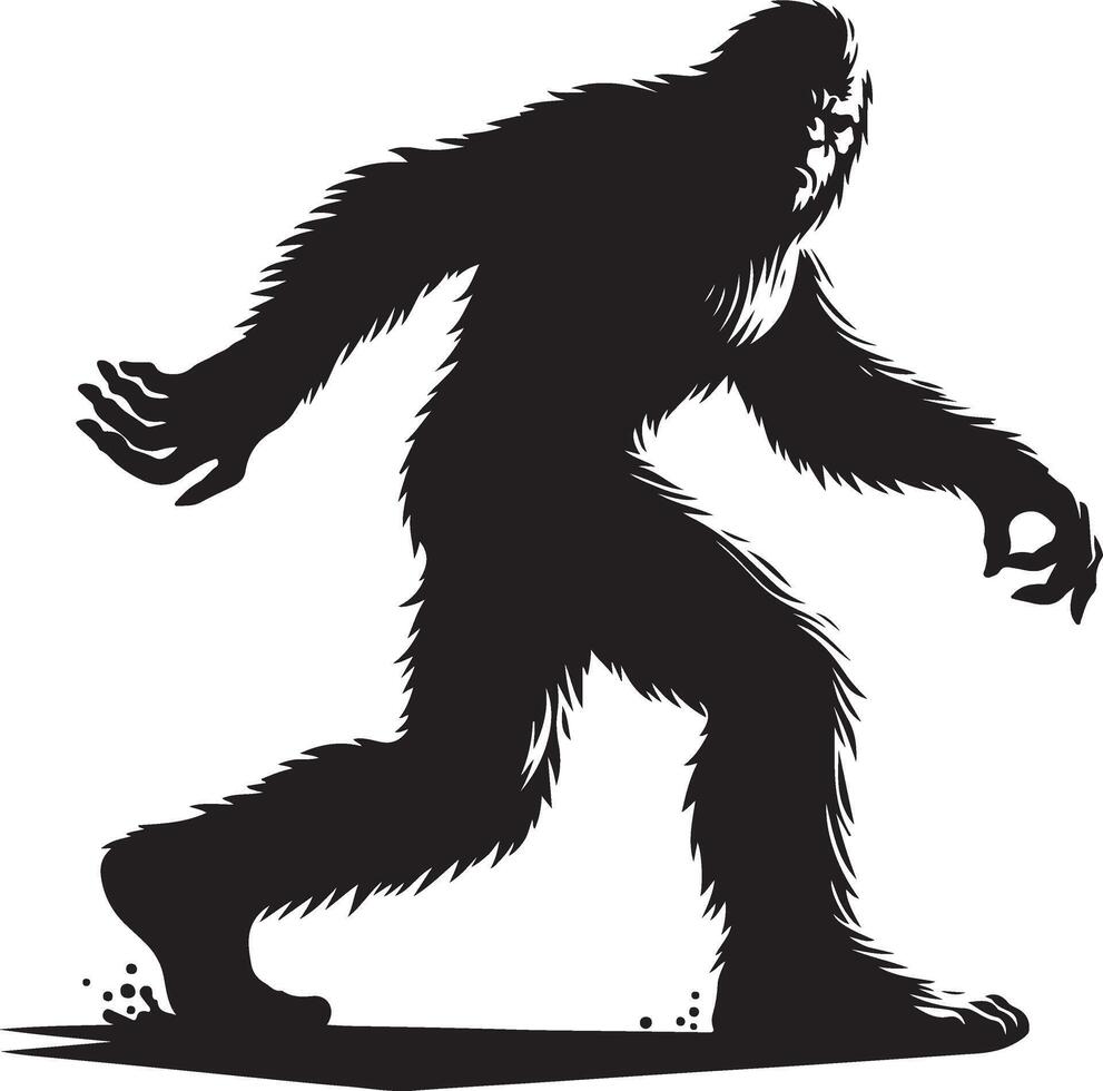 Bigfoot silhouettes Flat silhouette design vector