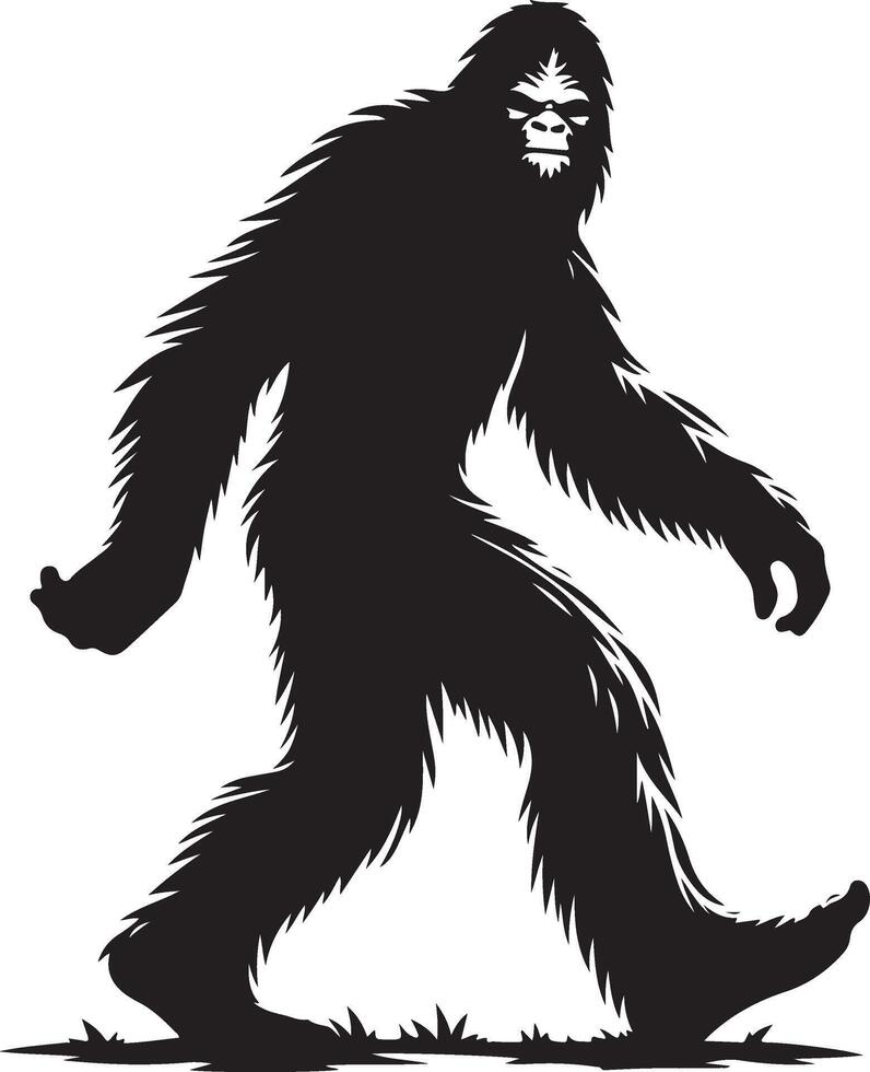 Bigfoot silhouettes Flat silhouette design vector