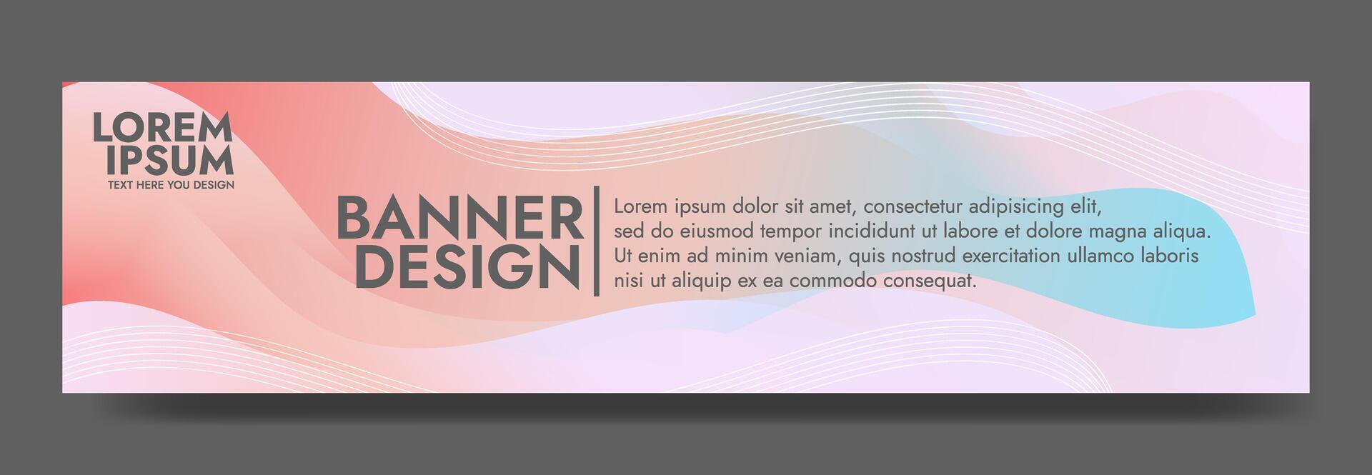 Create stunning visuals with this smooth pink and blue gradient wave banner. Perfect for headers, promotional banners, and dynamic graphic design vector