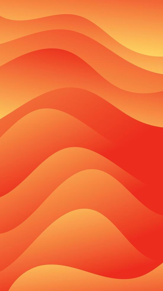 Enhance your content with this orange gradient wave background, suitable for vertical website backgrounds, flyers, posters, and social media posts vector