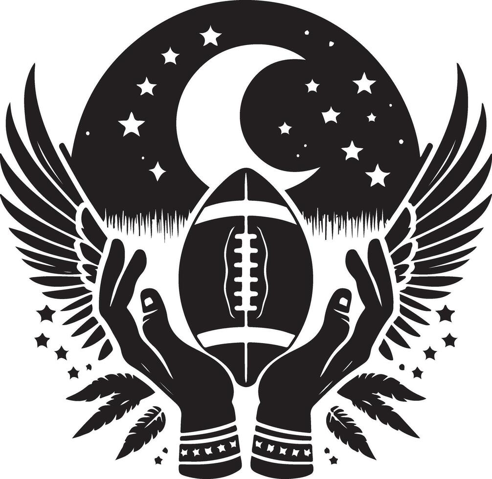 American football Rugby silhouettes image Flat silhouette sports silhouette vector