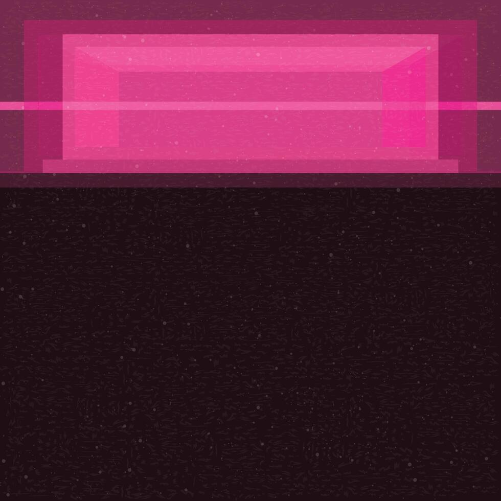 Shocking pink geometric abstract shapes illustrations with risograph effect. Vivid retro square card template with blank space for social media, flyers, decor and promotional products. vector