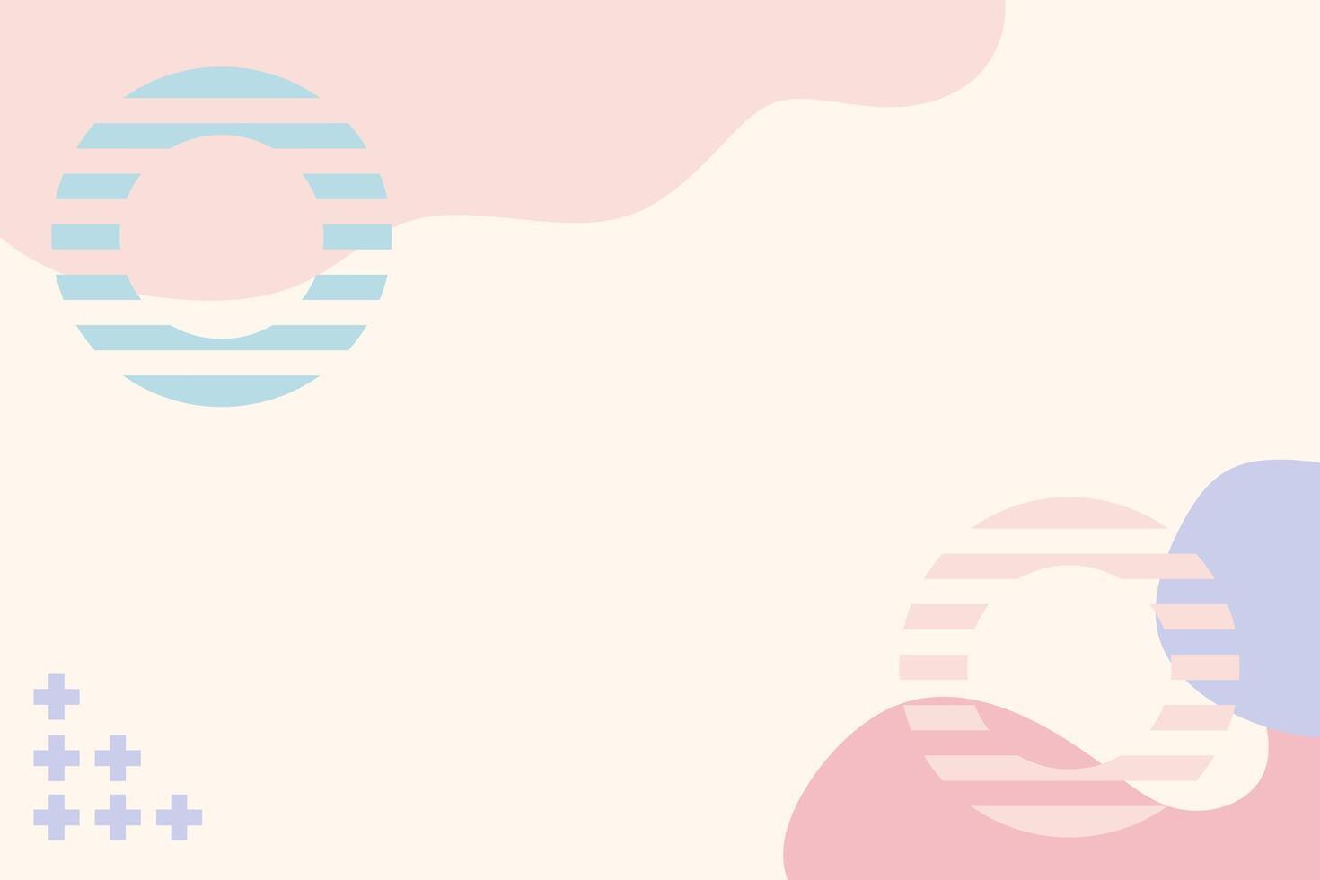 Flat Geometric Shape Minimal Cute Background vector
