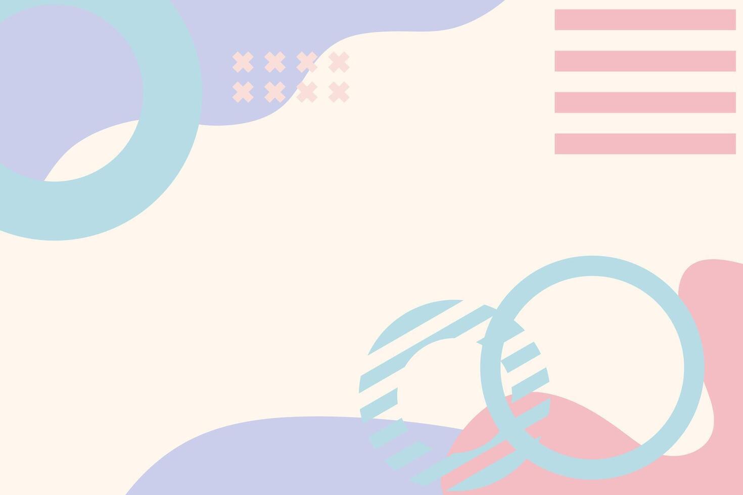 Flat Geometric Shape Minimal Cute Background vector