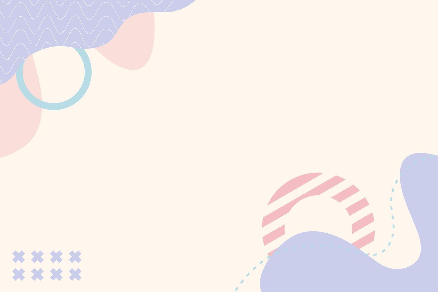 Flat Geometric Shape Minimal Cute Background vector