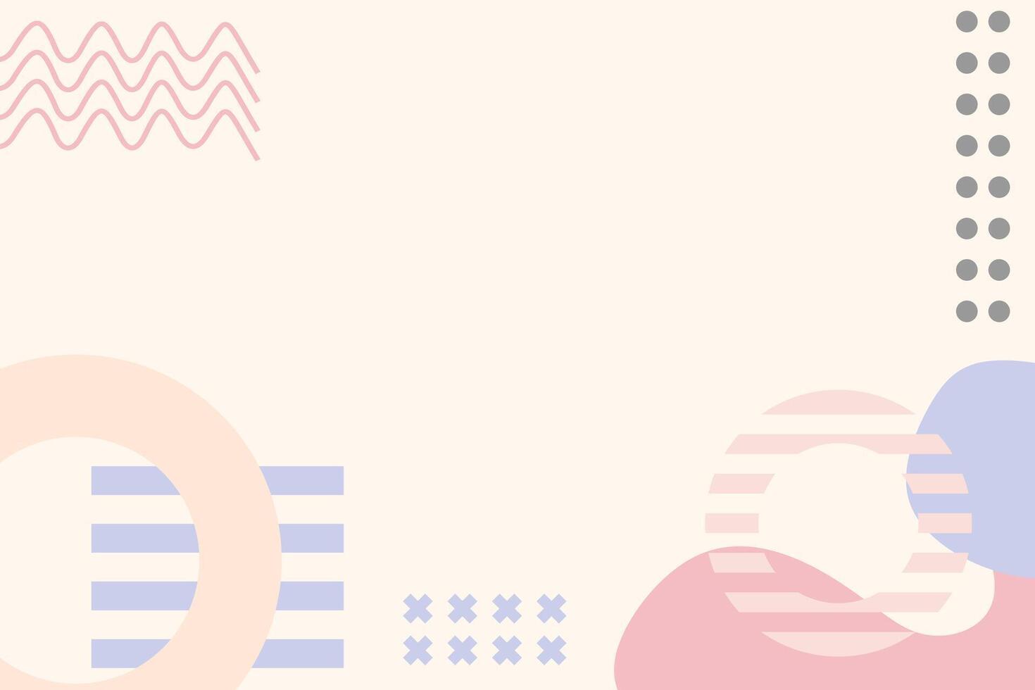 Flat Geometric Shape Minimal Cute Background vector