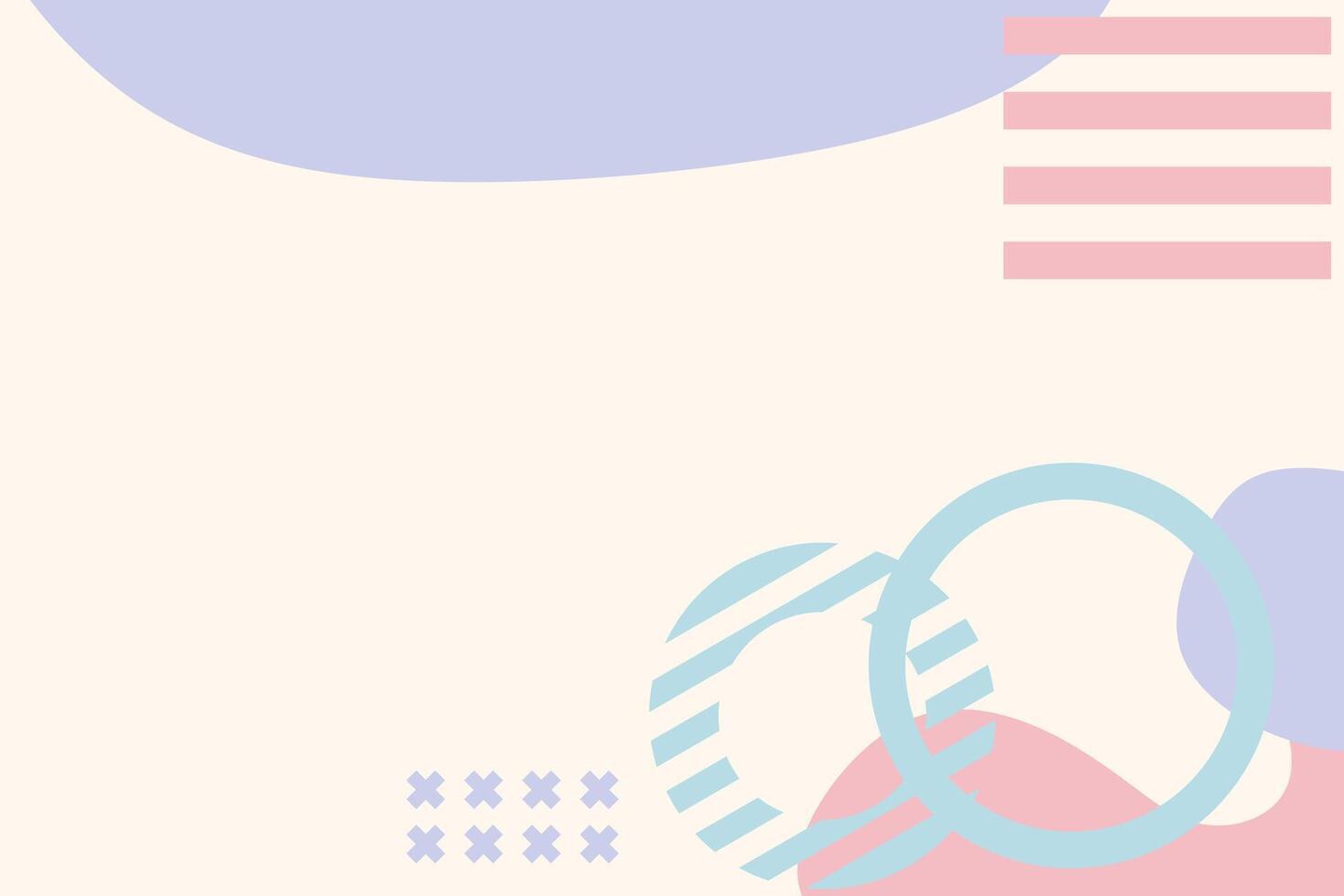 Flat Geometric Shape Minimal Cute Background vector