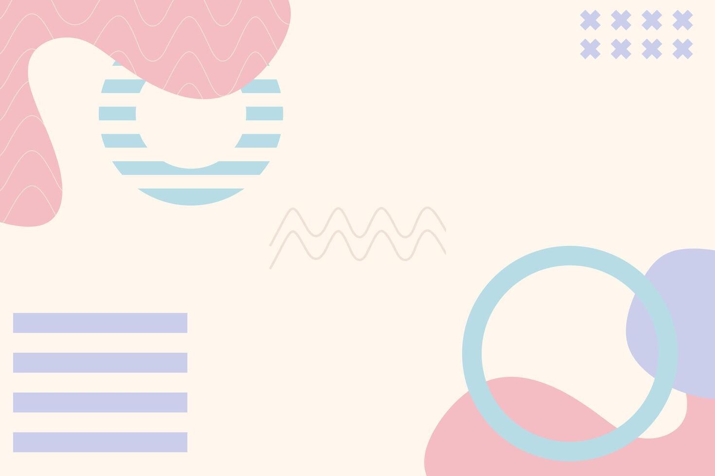 Flat Geometric Shape Minimal Cute Background vector