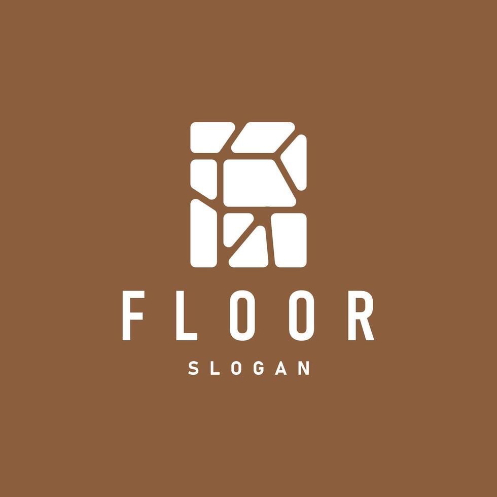 Floor logo simple abstract design home decoration Ceramic tile illustration vector