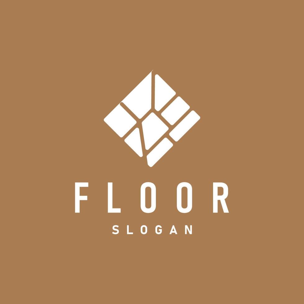Floor logo simple abstract design home decoration Ceramic tile illustration vector
