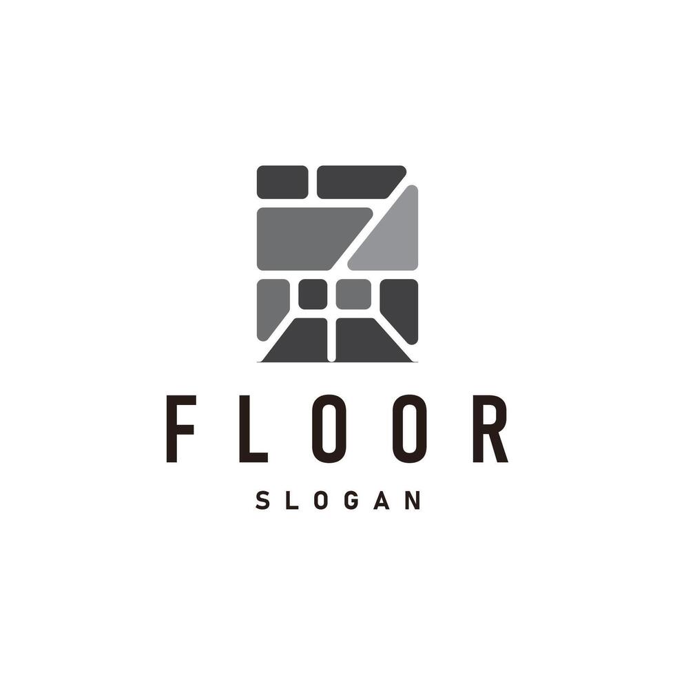 Floor logo simple abstract design home decoration Ceramic tile illustration vector