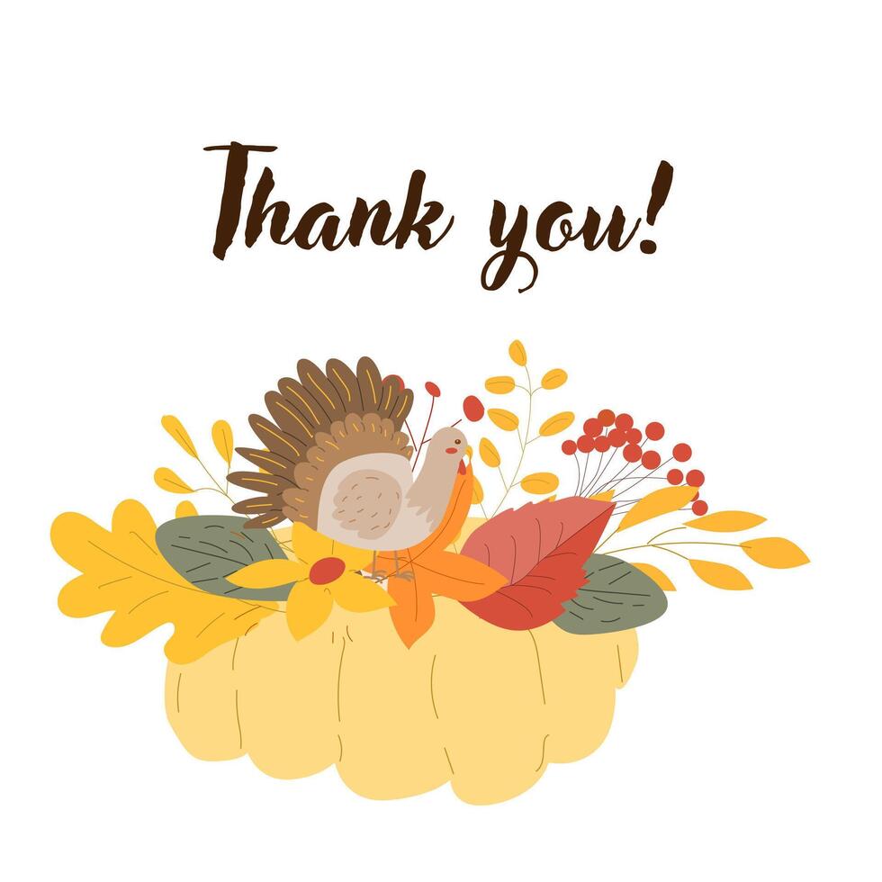 Autumn fall thanksgiving day banner or greeting card with leaves vector
