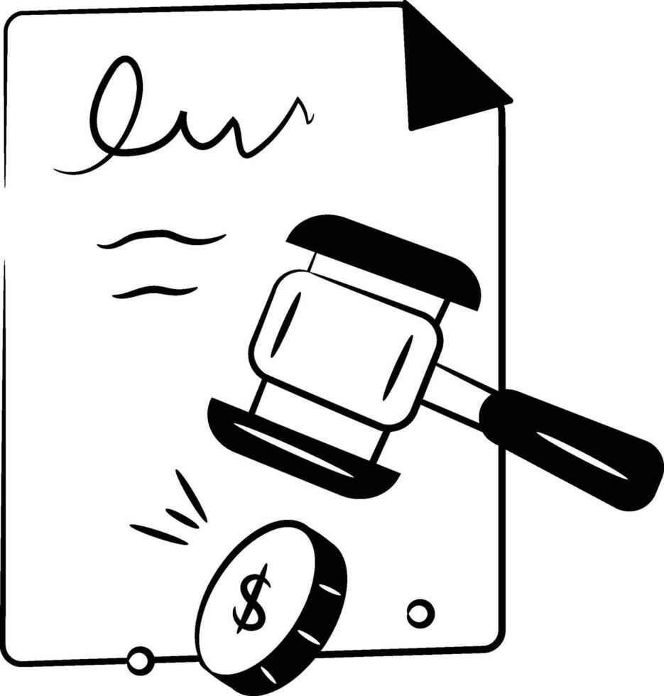 Business contract design in editable style vector