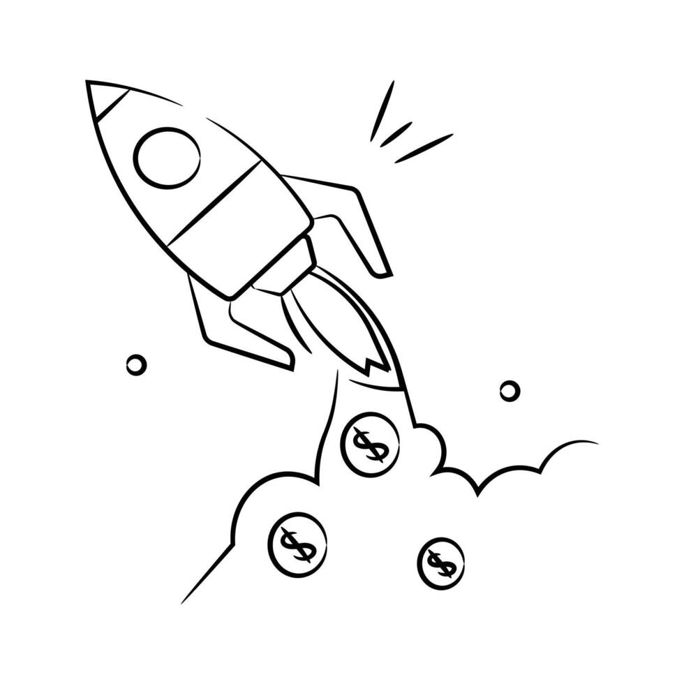 Get your hands on this creatively design icon of startup, concept of business launching vector