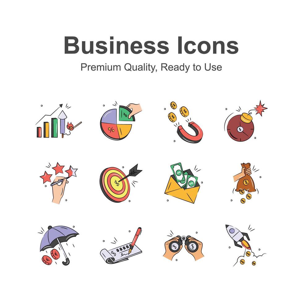 Well designed business and finance icons set, ready for premium use vector