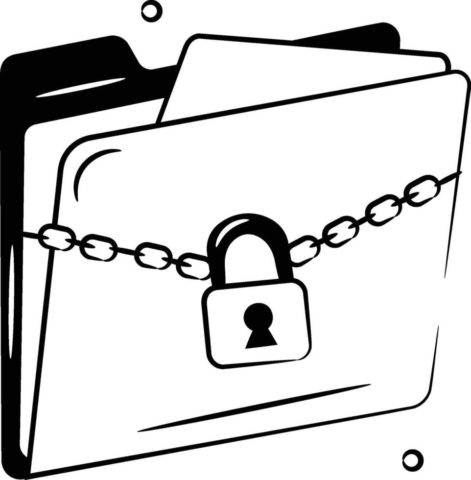 Get this carefully designed icon of secured file, documents security vector