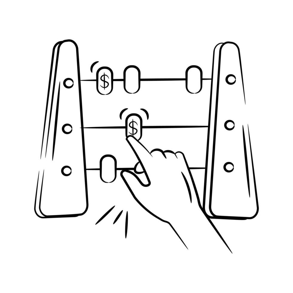 Take a look at amazing doodle icon of abacus in editable style, High resolution Vintage Abacus Image vector
