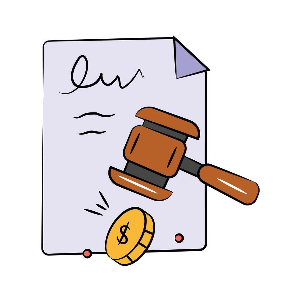 Business contract design in editable style vector
