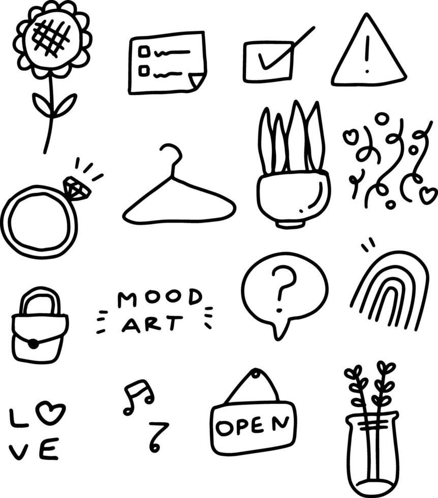 cute doodles design for templates. vector