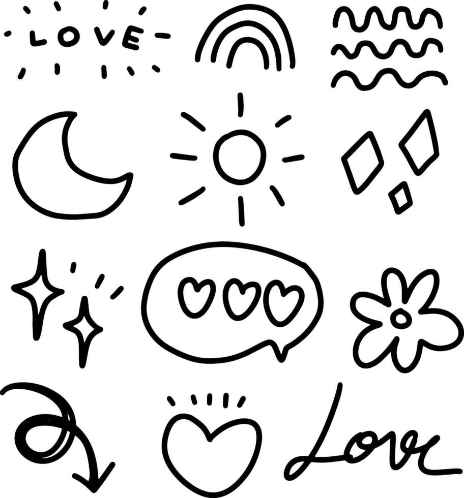 cute doodles design for templates. vector