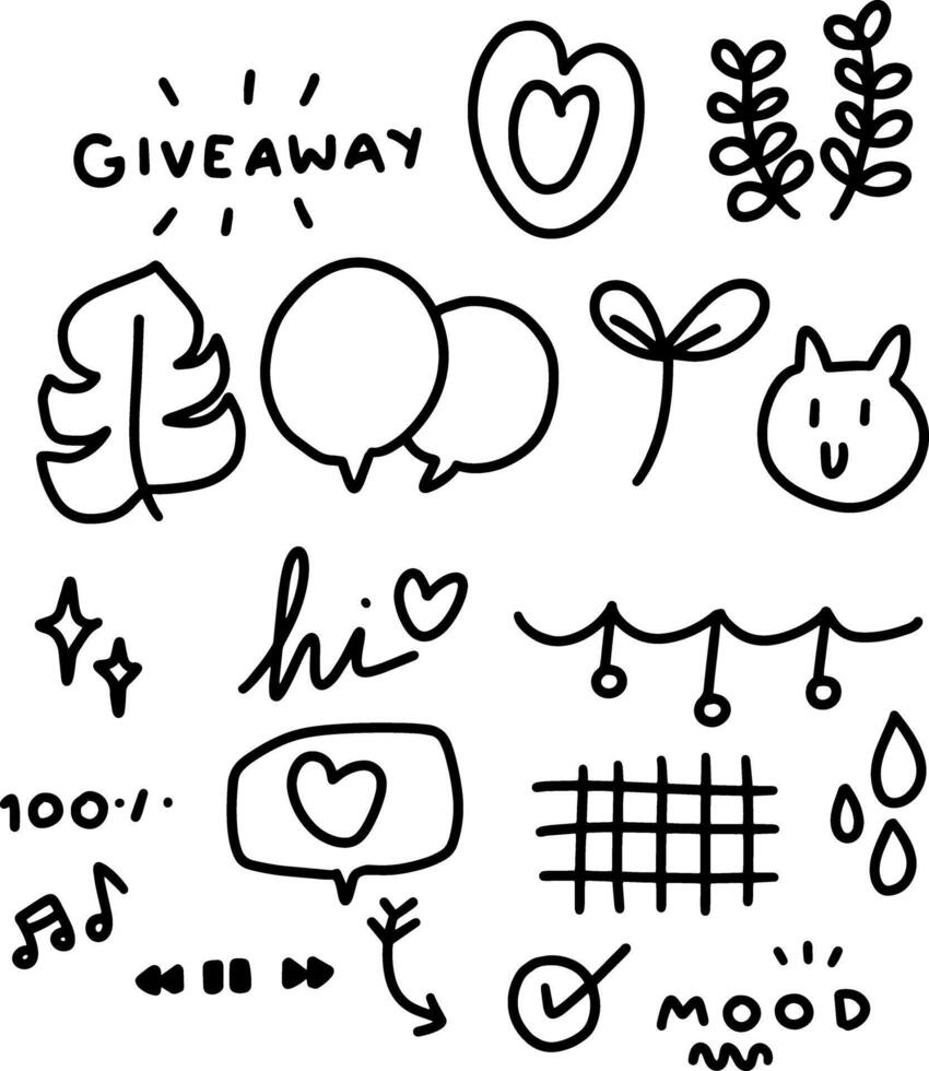 cute doodles design for templates. vector