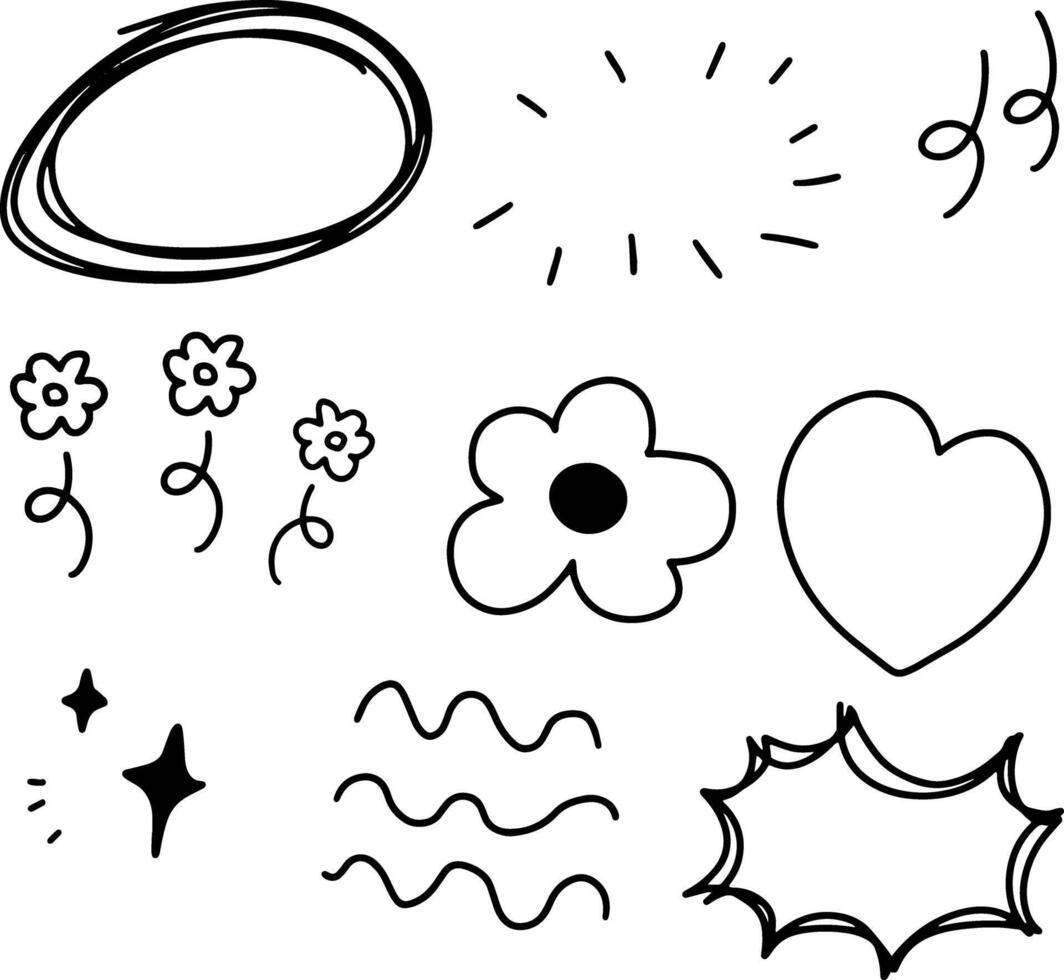 cute doodles design for templates. vector