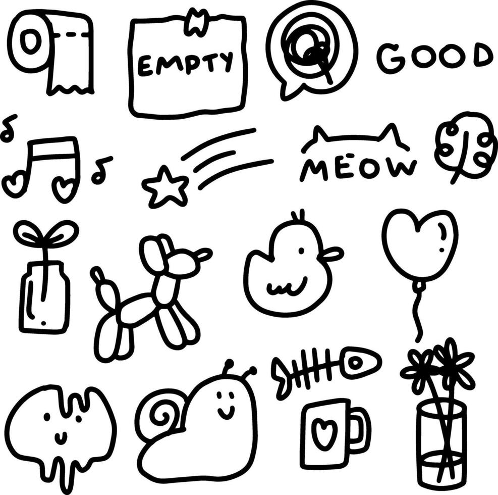 cute doodles design for templates. vector