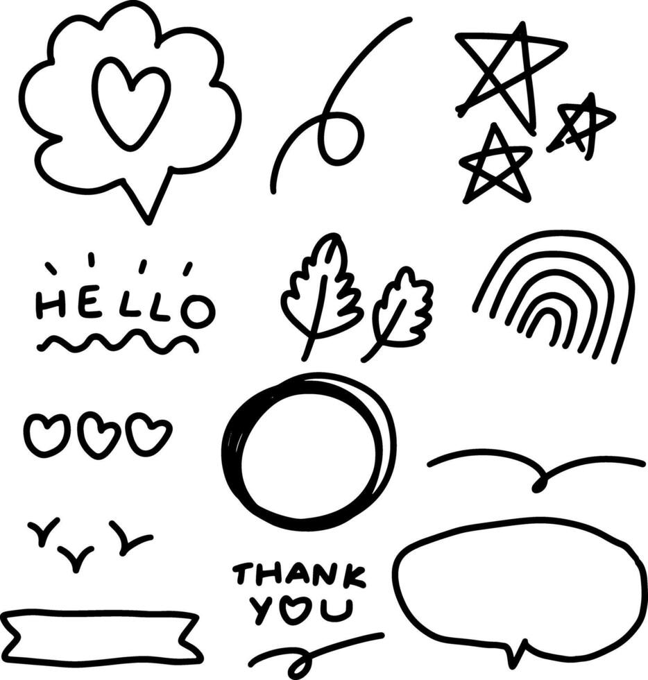 cute doodles design for templates. vector