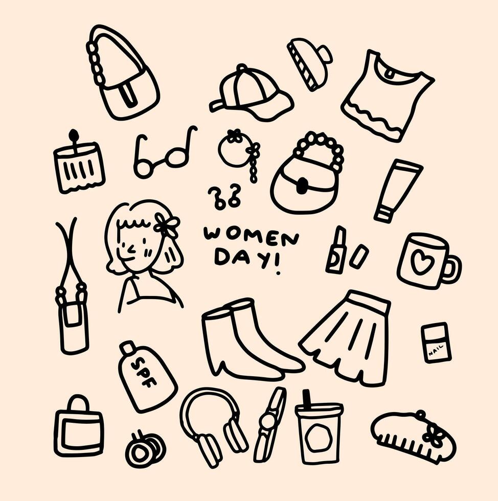 cute doodles design for templates. vector