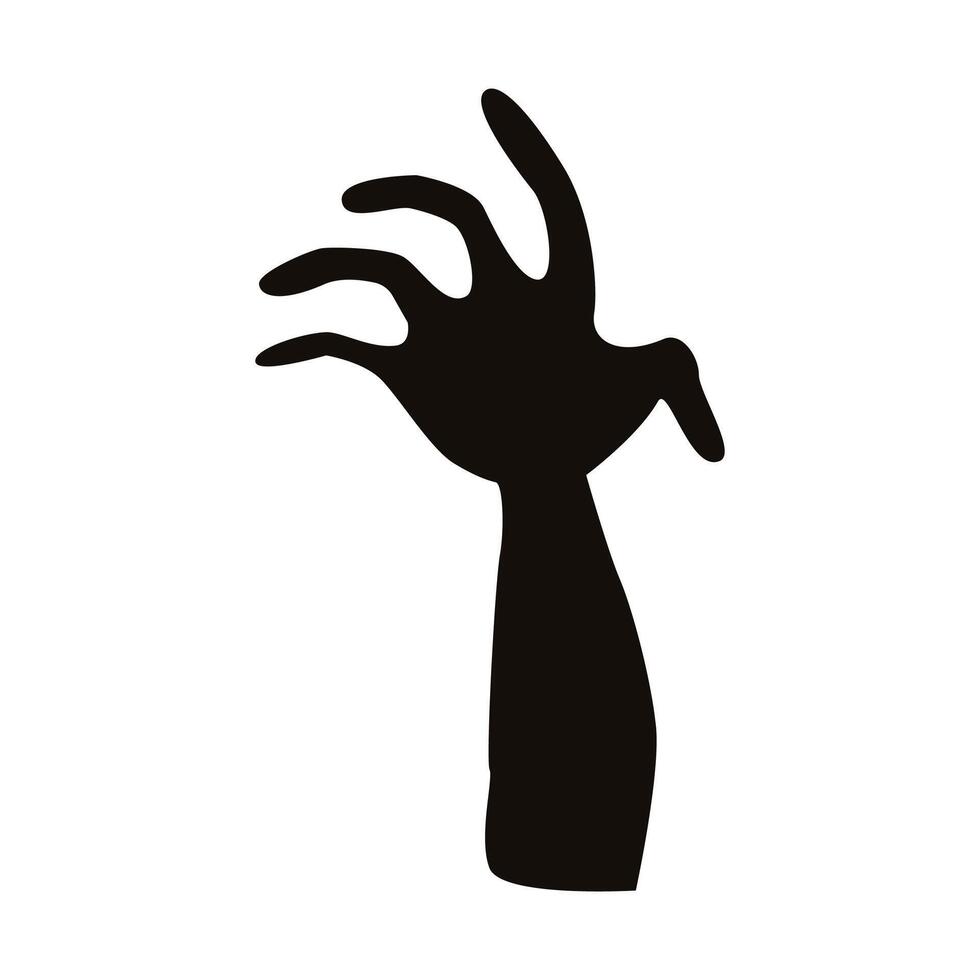 Zombie hand illustration. Halloween theme concept on white background vector