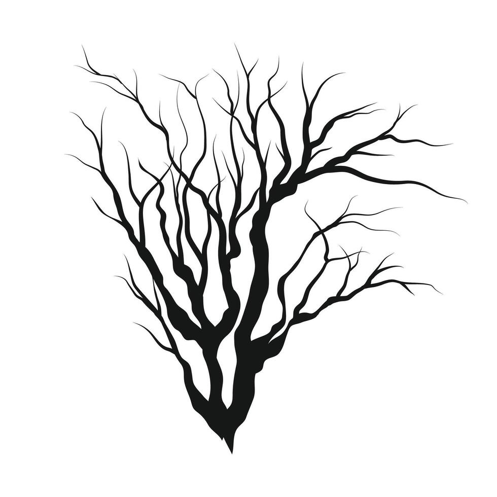Tree illustration on white background vector