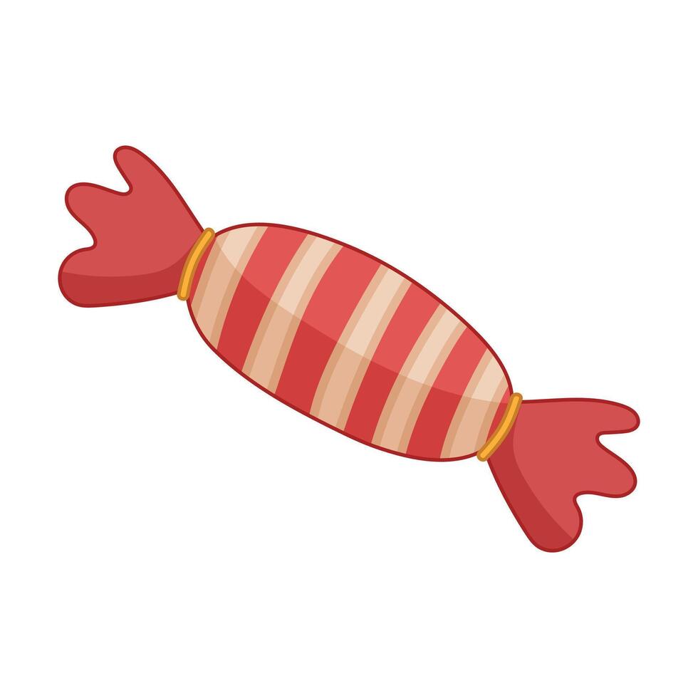 candy cartoon illustration on white background vector